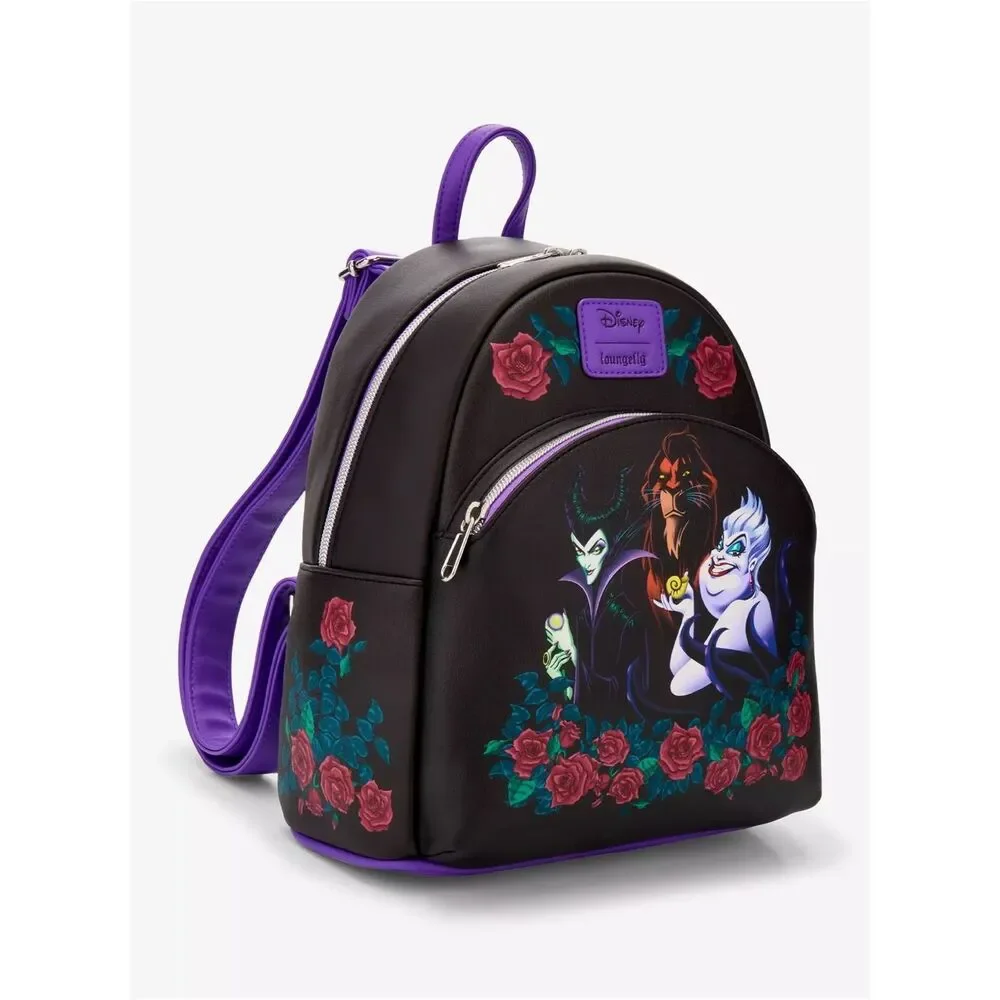 Loungefly Disney Villains Trio Roses Mini Backpack